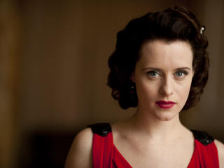 Claire Foy Portrait In Red wallpaper