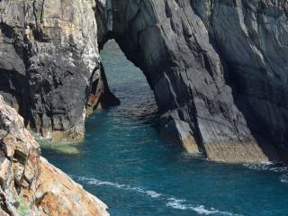 cliff, rocks, sea wallpaper
