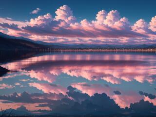 Cloud Reflection 4K Landscape River Wallpaper
