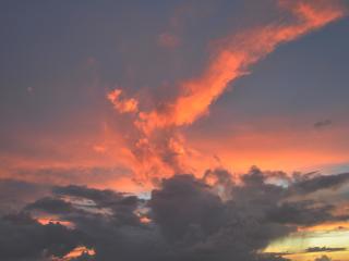 clouds, sky, sunset Wallpaper