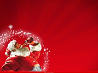 coca-cola, new year, santa claus wallpaper