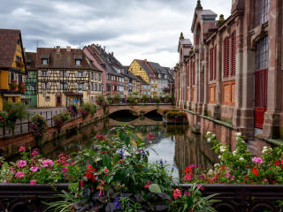 colmar, france, canal wallpaper