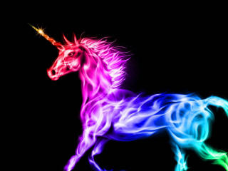 Colorful Neon Unicorn Horse Wallpaper