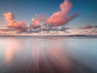 Colorful Sea Sky Clouds wallpaper