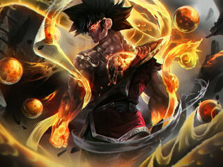 Cool Dragon Ball HD Goku Fire Art wallpaper