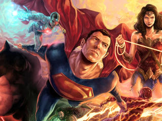 Cool Justice League Illustration wallpaper