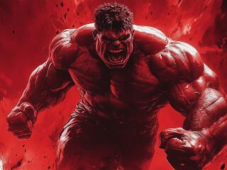 Cool Red Hulk Artistic wallpaper