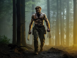 Cool Wolverine With Claws Bared wallpaper