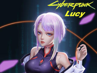 CyberPunk Lucy Digital Art Wallpaper