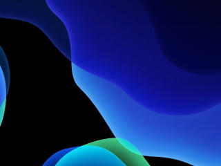 Dark Blue iOS 13 Apple Wallpaper