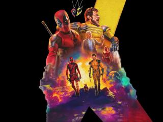 Deadpool & Wolverine Movie Character Poster Wallpaper