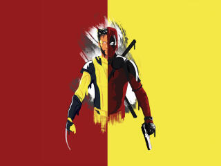 Deadpool x Wolverine Minimal Wallpaper