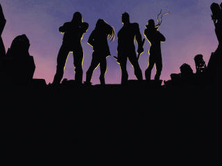 Defenders Daredevil, Jessica Jones, Luke Cage and Iron Fist Poster Art wallpaper