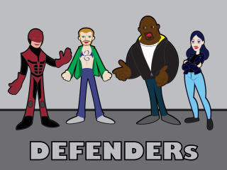Defenders Tv Show Cartoon Artwork Wallpaper