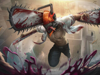 Denji Cool Chainsaw Man Digital Art wallpaper