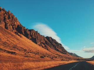 desert, hills, road Wallpaper