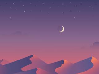 Desert Night Illustration wallpaper