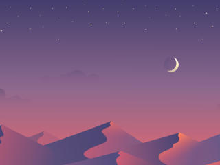 Desert Nights Moon 5k Minimalism wallpaper