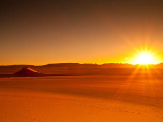 Desert Tassili Sunrise Algeria Wallpaper