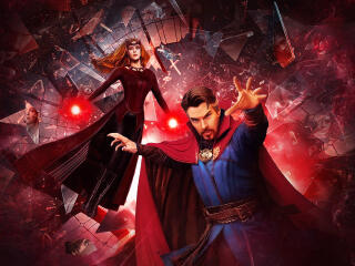 Doctor Strange And Scarlet Witch In Multiverse Of Madness wallpaper