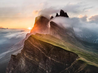 Dolomites Mountain Range Wallpaper