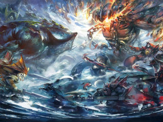 dota 2, epic battle, art Wallpaper