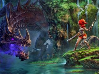 dragon fin soup, ridding hood, wolf Wallpaper