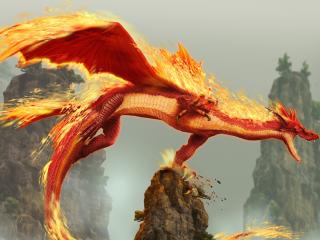 dragon, fire, mouth wallpaper