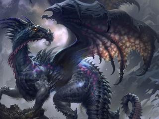 dragon, wings, profile Wallpaper