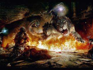 dragons dogma, beast, fire wallpaper