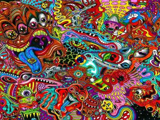 drawing, surreal, colorful wallpaper