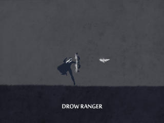 drow ranger, dota 2, art wallpaper