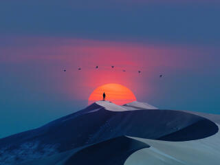 Dune Cool Artistic Sunset 4k wallpaper