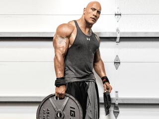 Dwayne Johnson Workout HD Gym Photoshoot wallpaper