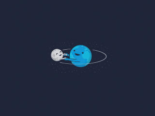 Earth and Moon Freindship wallpaper