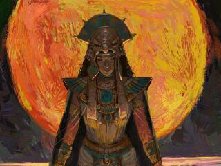 Egyptian Priestess of Ra Digital Illustration wallpaper