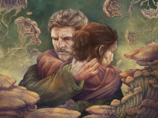 Ellie and Joel The Last of Us Digital Art Wallpaper