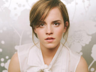 Emma Watson Hot White Look wallpaper