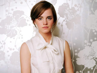 Emma Watson In White Dress  wallpaper