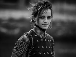 Emma Watson Monochrome Portrait wallpaper