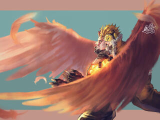 Enji Todoroki and Hawks My Hero Academia HD wallpaper