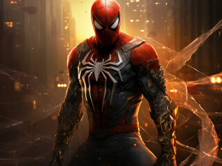 Epic Spider Man Costume Art wallpaper