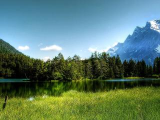 Europe In Summer Alps Mountains And Clouds wallpaper