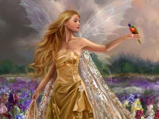 fairy, girl, wings wallpaper