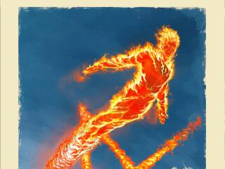 Fantastic Four HD Human Torch Poster wallpaper