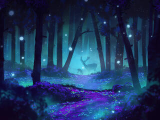 Fantasy Deer HD wallpaper