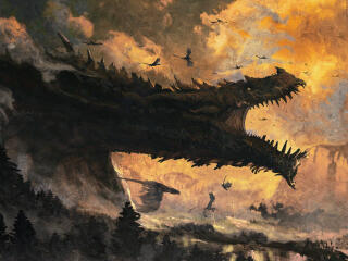 Fantasy Dragon HD Illustration Art 22 wallpaper