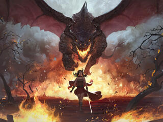 Fantasy HD Cool Dragon Art wallpaper
