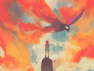 Fantasy Phoenix Digital Art wallpaper