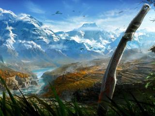 far cry 4, sword, mountain Wallpaper